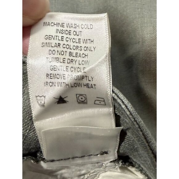 Anthropologie Level 99 Womens Green Linen Blend Shorts Sz 27 Chino Stretch - Picture 11 of 11